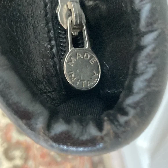 Mondi made in Italy vintage black suede and leather tote bag. - Picture 5 of 6